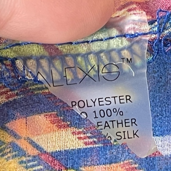 Alexis Maxi Sheer Skirt with Shorts Sz XS Silk Multicolor Leather Elastic Waist - Picture 8 of 10